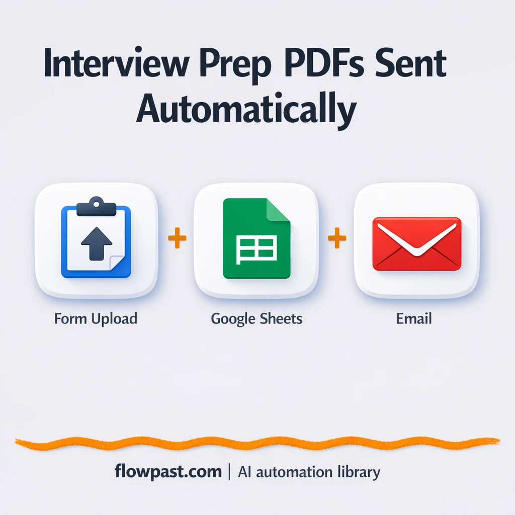 Google Sheets to Gmail, interview prep PDFs sent - n8n workflow automation template