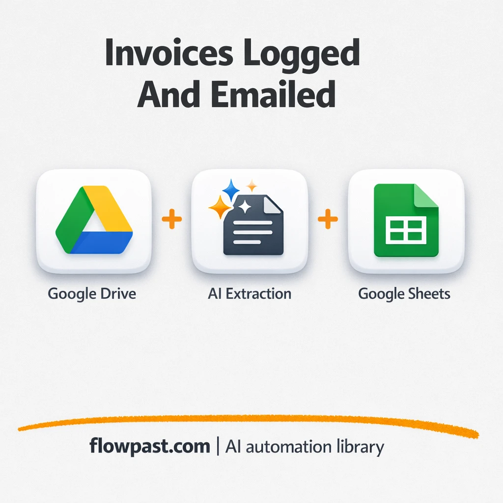 Google Drive to Google Sheets, invoices logged fast - n8n workflow automation template