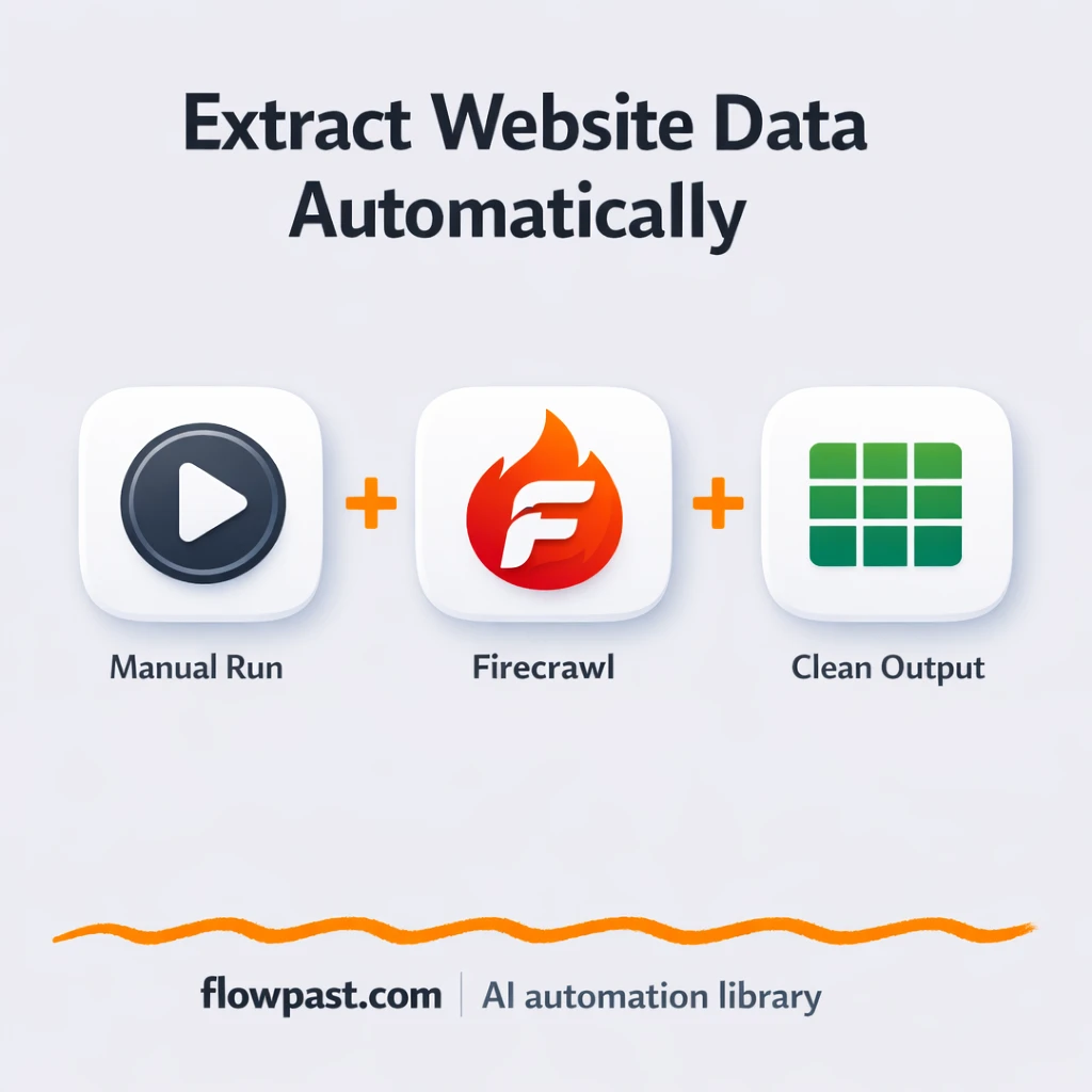 Firecrawl to Google Sheets, clean research data - n8n workflow automation template