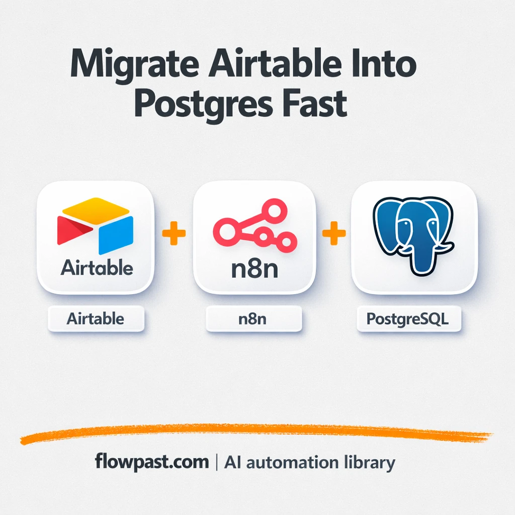 Airtable to PostgreSQL, migrations you can rerun - n8n workflow automation template