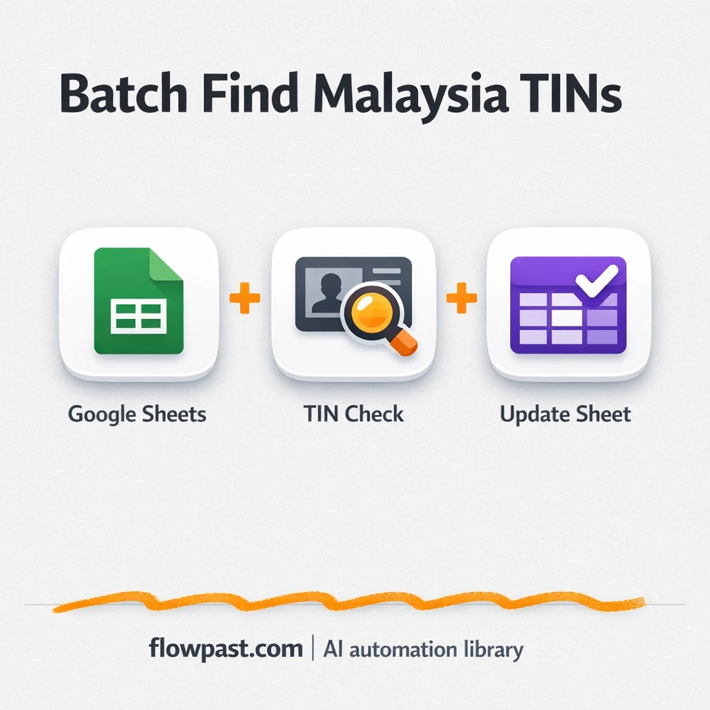 Google Sheets + myhasil.gov.my: fast LHDN TIN lookup - n8n workflow automation template
