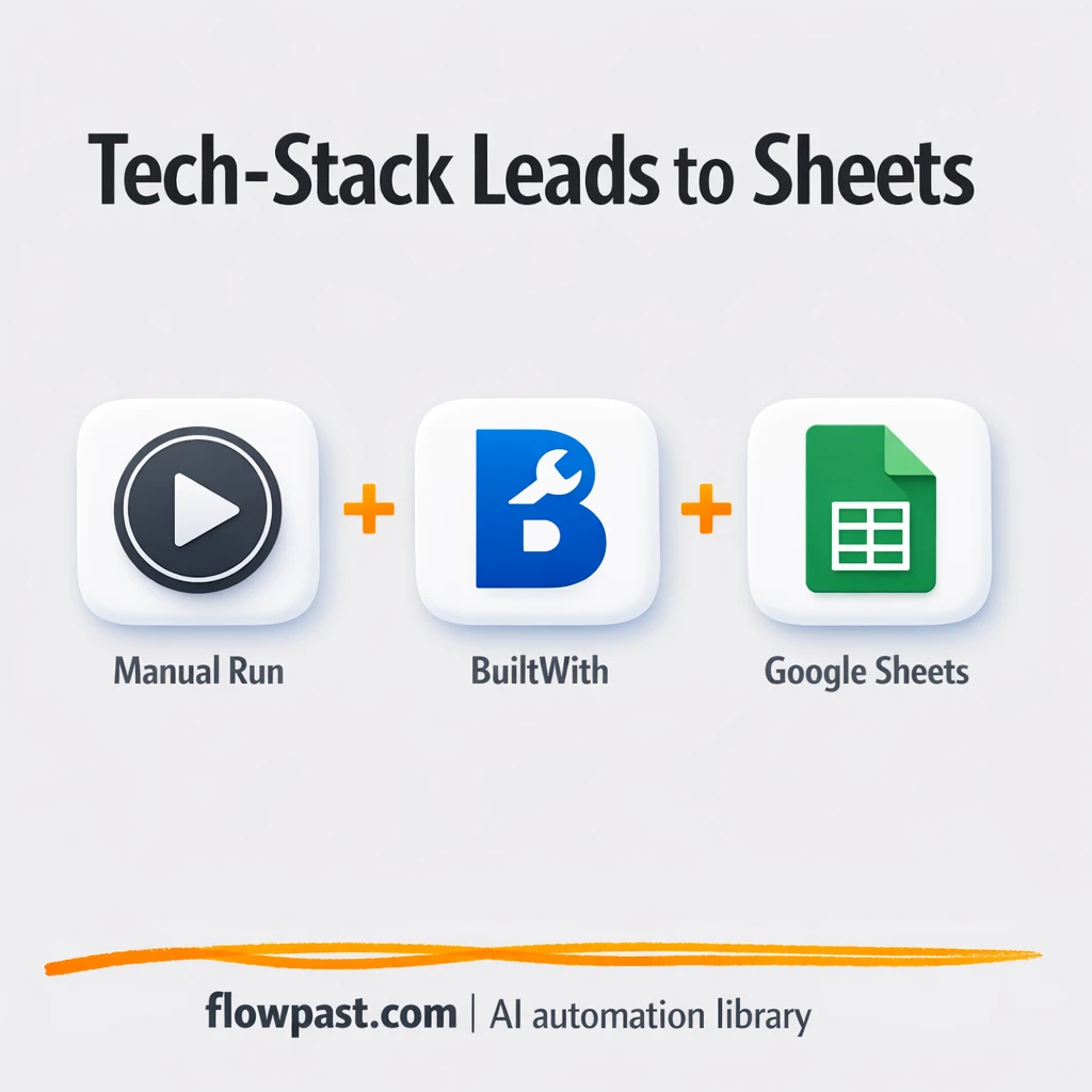 BuiltWith to Google Sheets, cleaner lead research - n8n workflow automation template