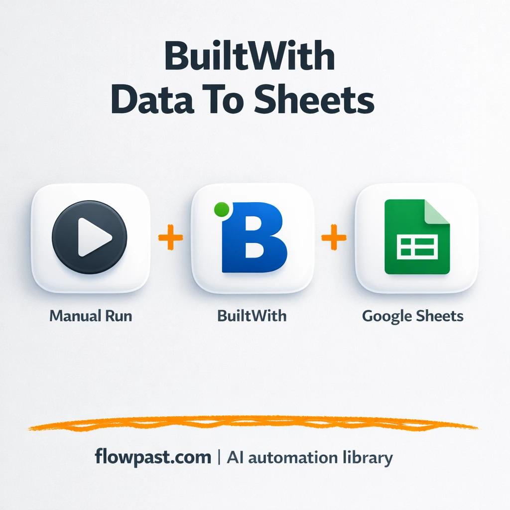 BuiltWith to Google Sheets, tech stacks updated clean - n8n workflow automation template