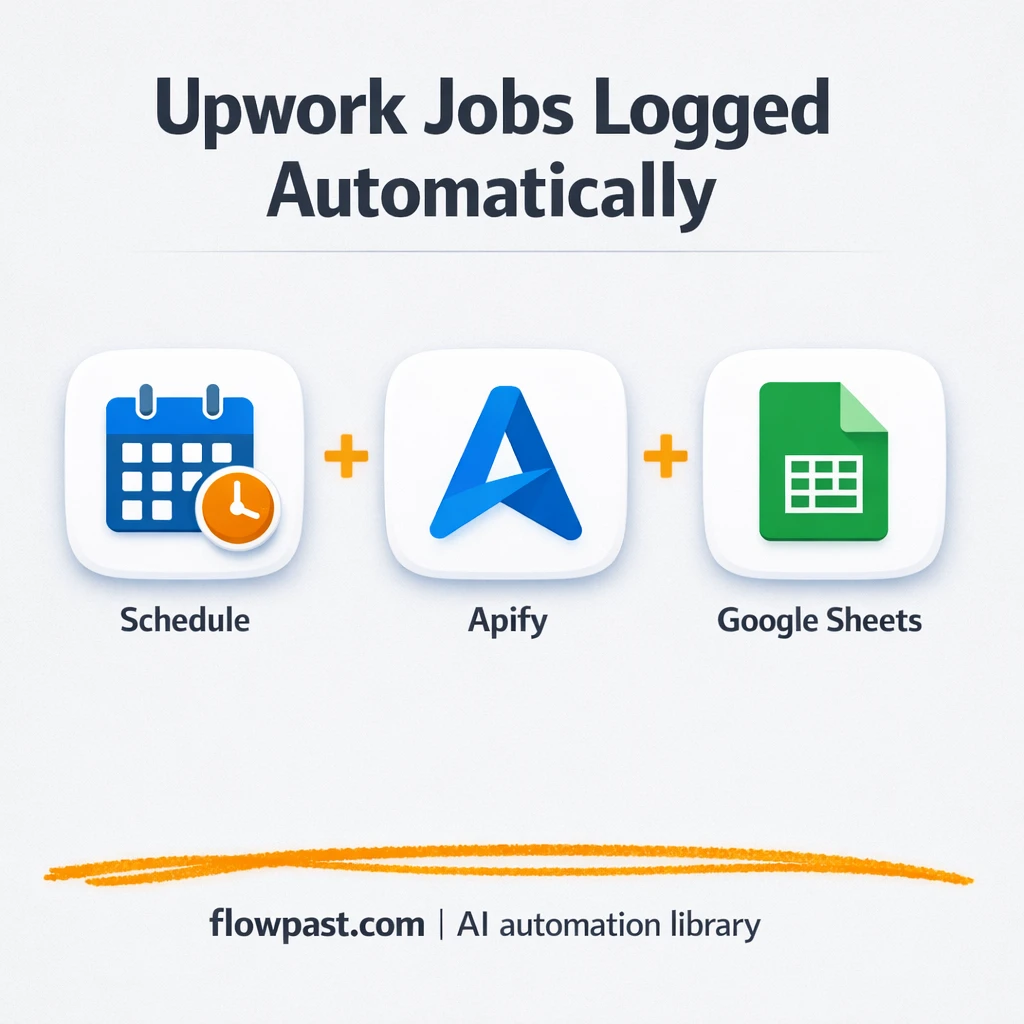 Upwork to Google Sheets, leads logged automatically - n8n workflow automation template