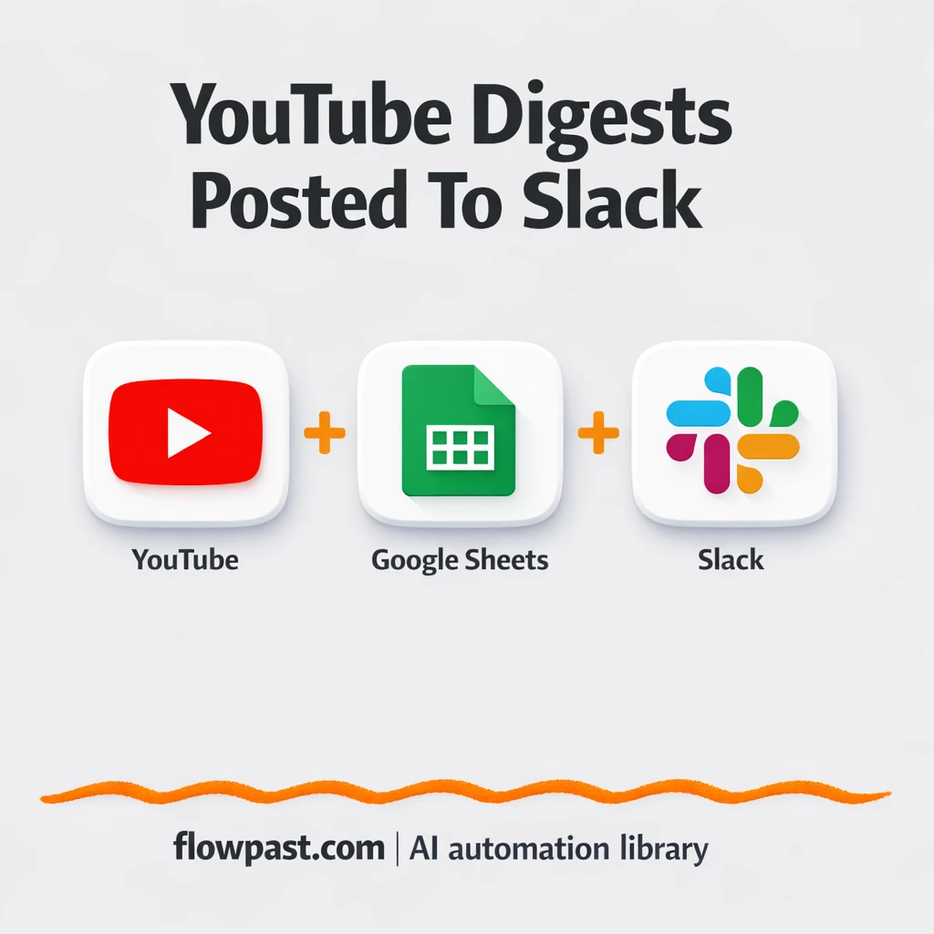 YouTube to Slack, digest posts your team will read - n8n workflow automation template