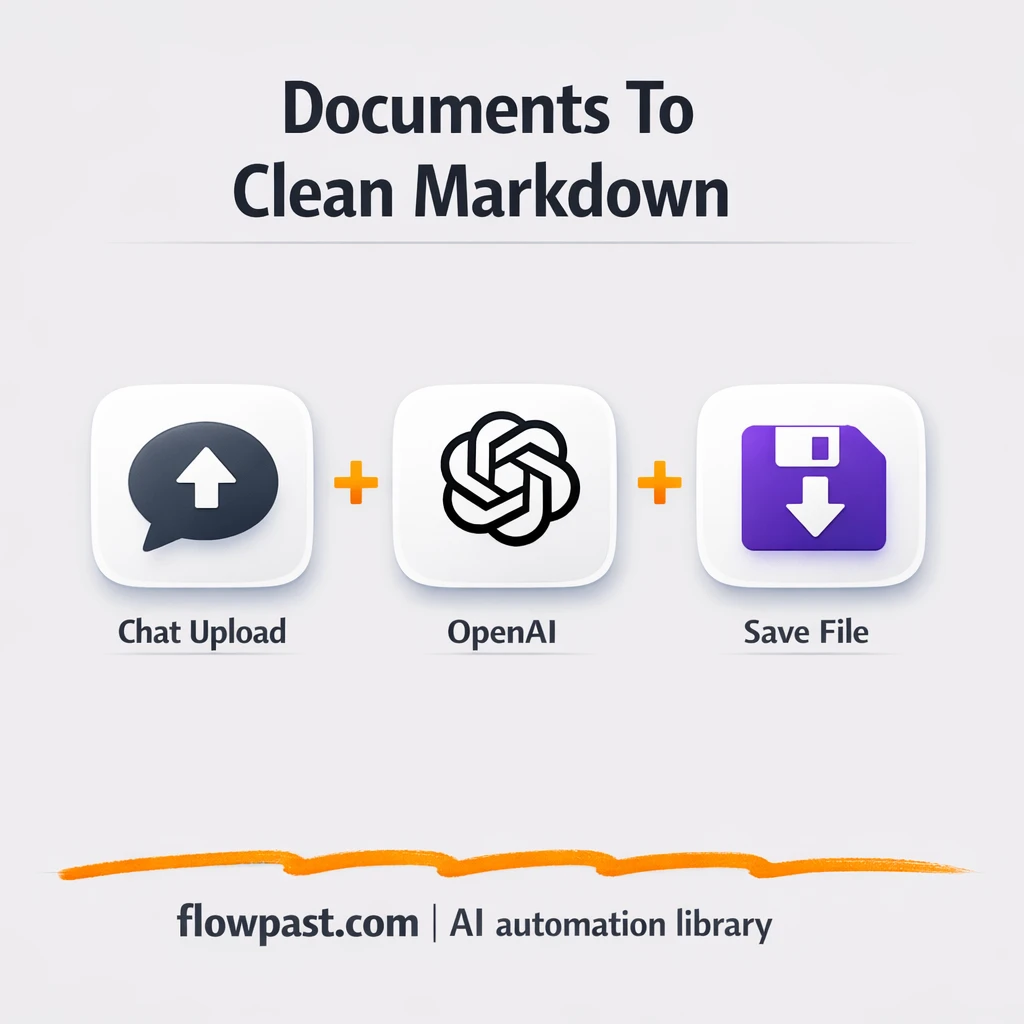 MinerU + OpenAI: clean Markdown from messy docs - n8n workflow automation template