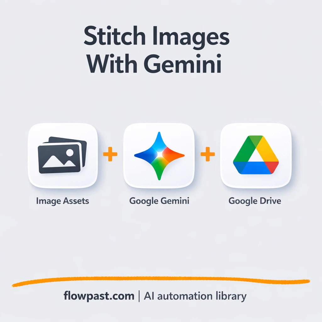 Gemini to Google Drive, stitched images ready to use - n8n workflow automation template