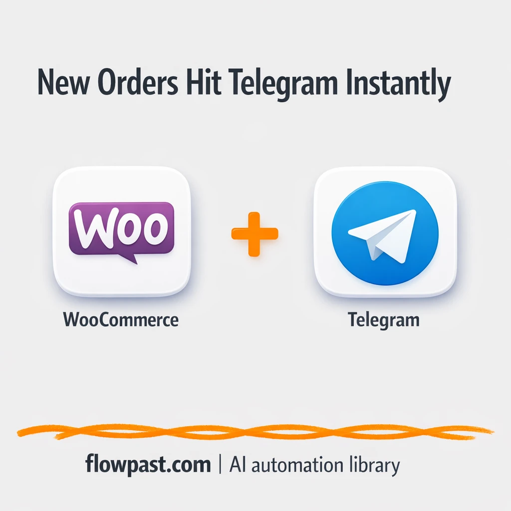 WooCommerce meets Telegram for instant order alerts - n8n workflow automation template