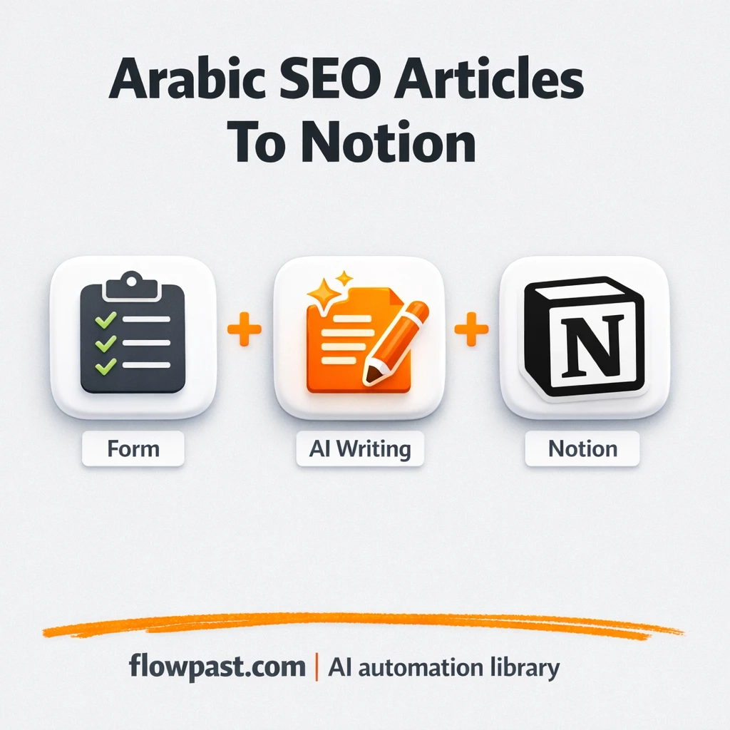 OpenAI to Notion, Arabic SEO drafts ready to edit - n8n workflow automation template