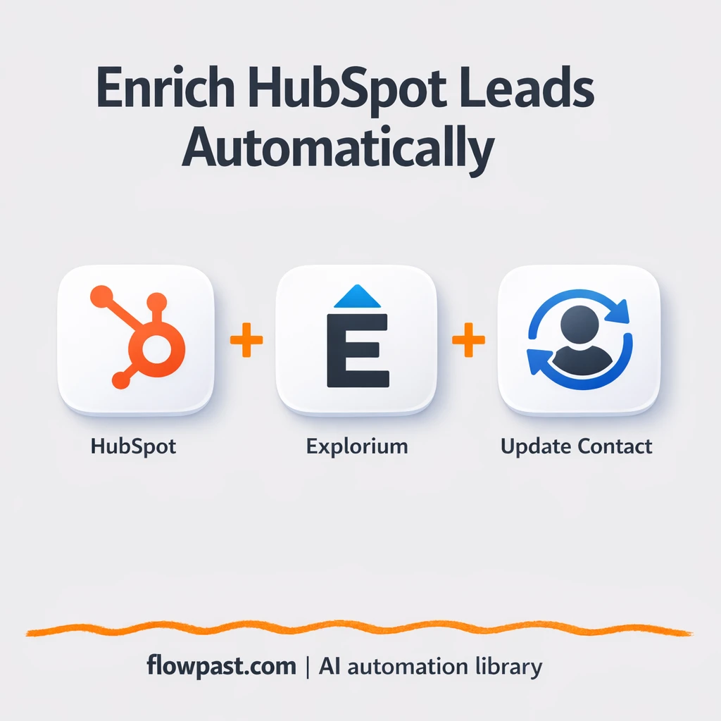 HubSpot + Explorium: contacts enriched, ready to call - n8n workflow automation template