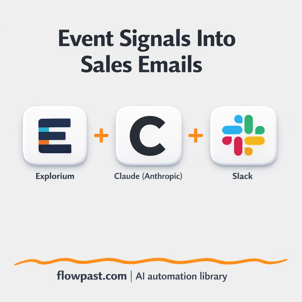 Explorium + Slack: sales email drafts ready to review - n8n workflow automation template