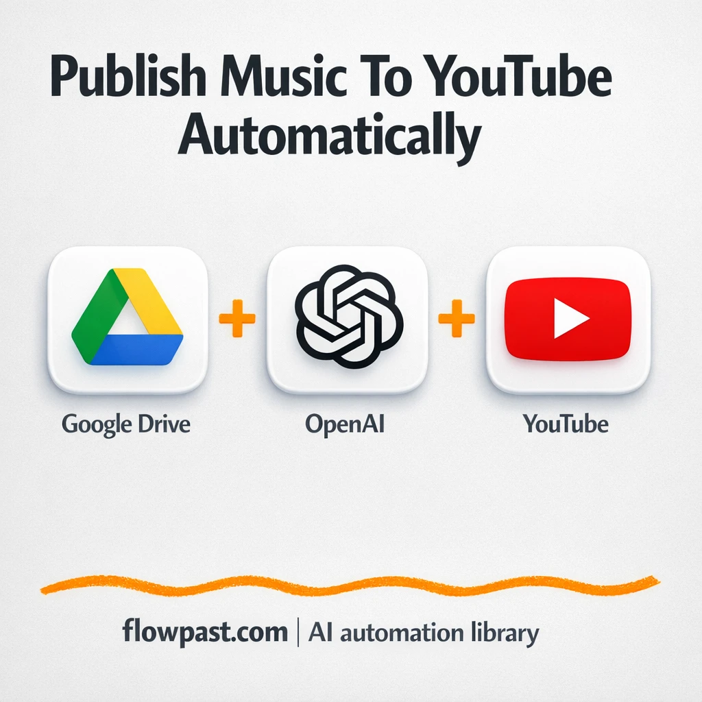 Google Drive to YouTube, music uploads on autopilot - n8n workflow automation template