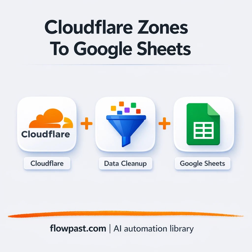 Cloudflare to Google Sheets, instant audit-ready inventory - n8n workflow automation template