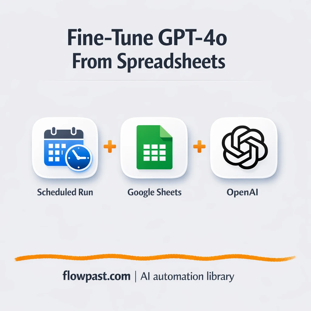 Google Sheets to OpenAI, fine-tunes logged for reuse - n8n workflow automation template