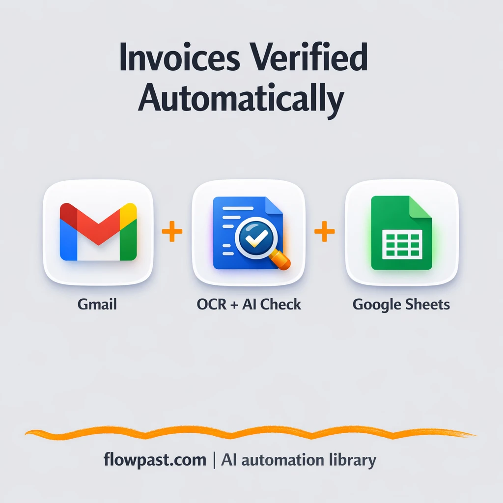 Gmail to Google Sheets, invoices verified and flagged - n8n workflow automation template