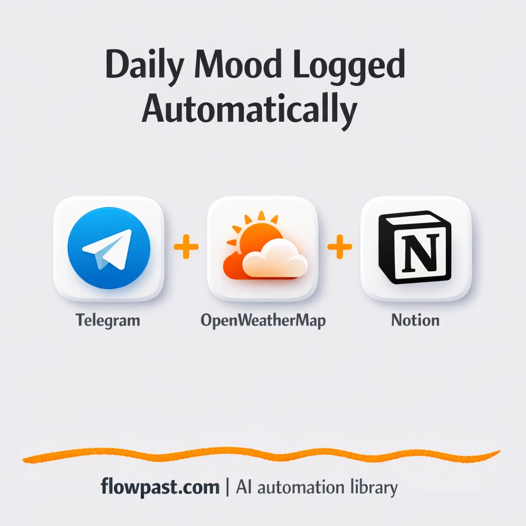 Telegram + Notion mood log that stays consistent - n8n workflow automation template