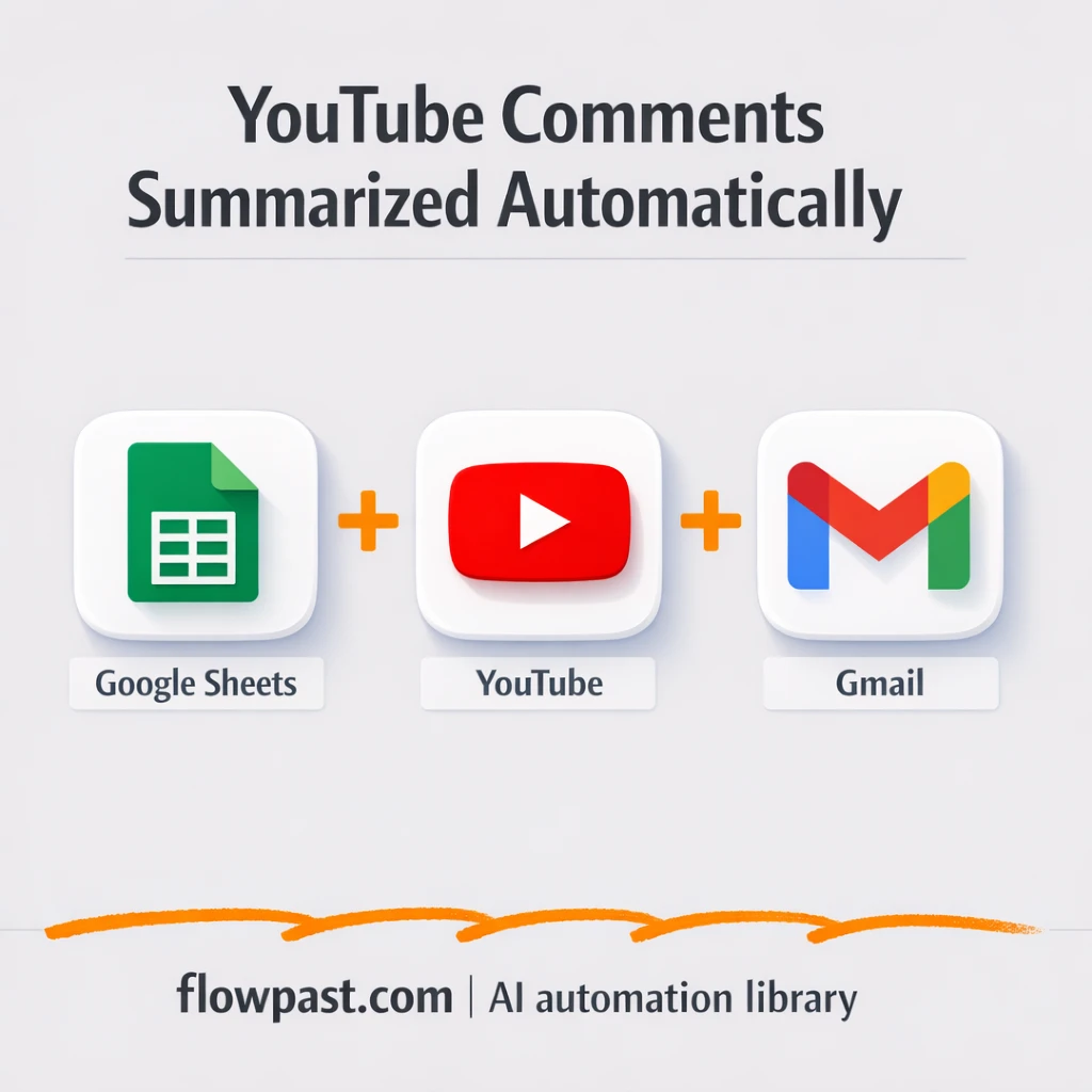 Google Sheets to Gmail, YouTube comment insights - n8n workflow automation template