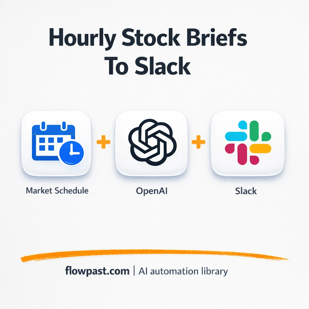 Alpaca + Slack: stock briefs posted for you - n8n workflow automation template