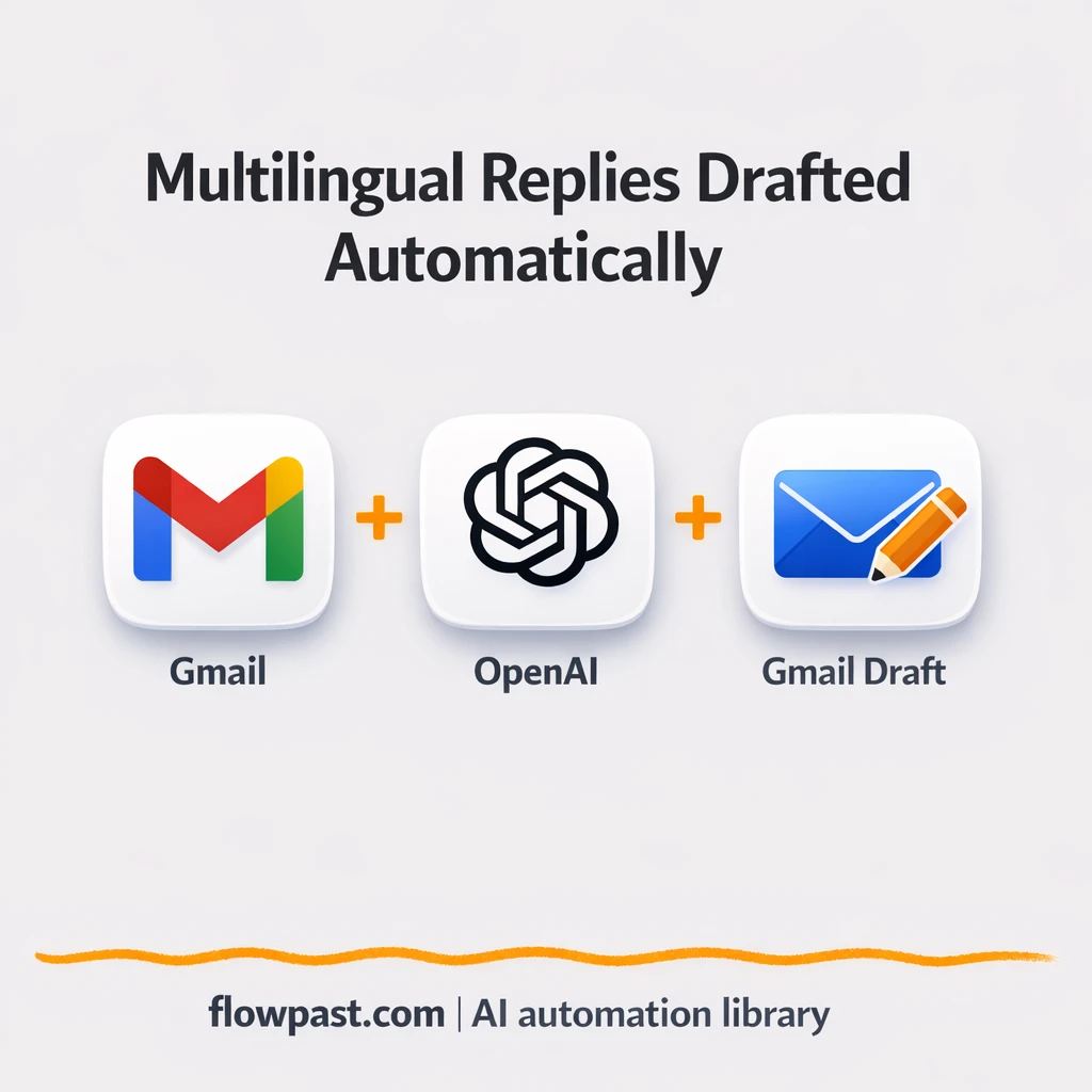 Gmail + OpenAI: multilingual reply drafts, ready to send - n8n workflow automation template