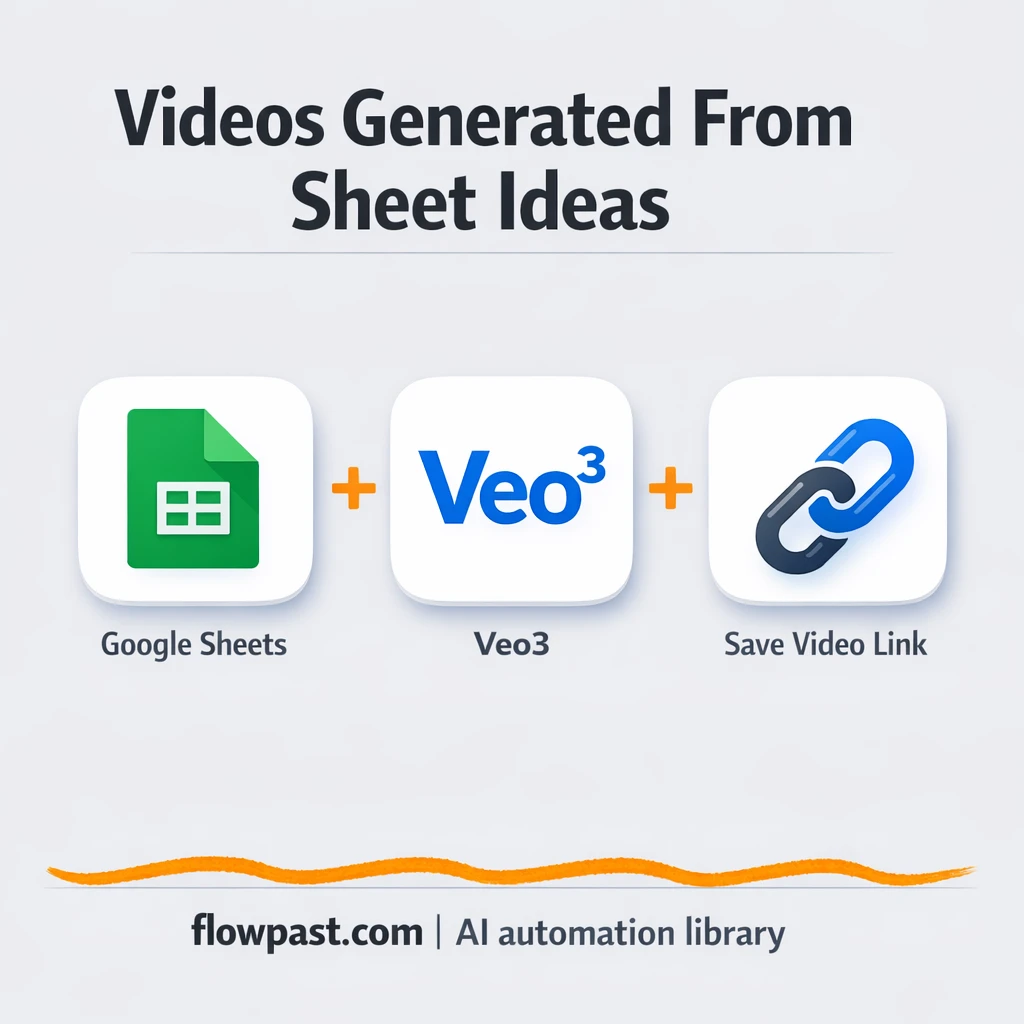 Google Sheets + Fal AI: videos queued and tracked - n8n workflow automation template