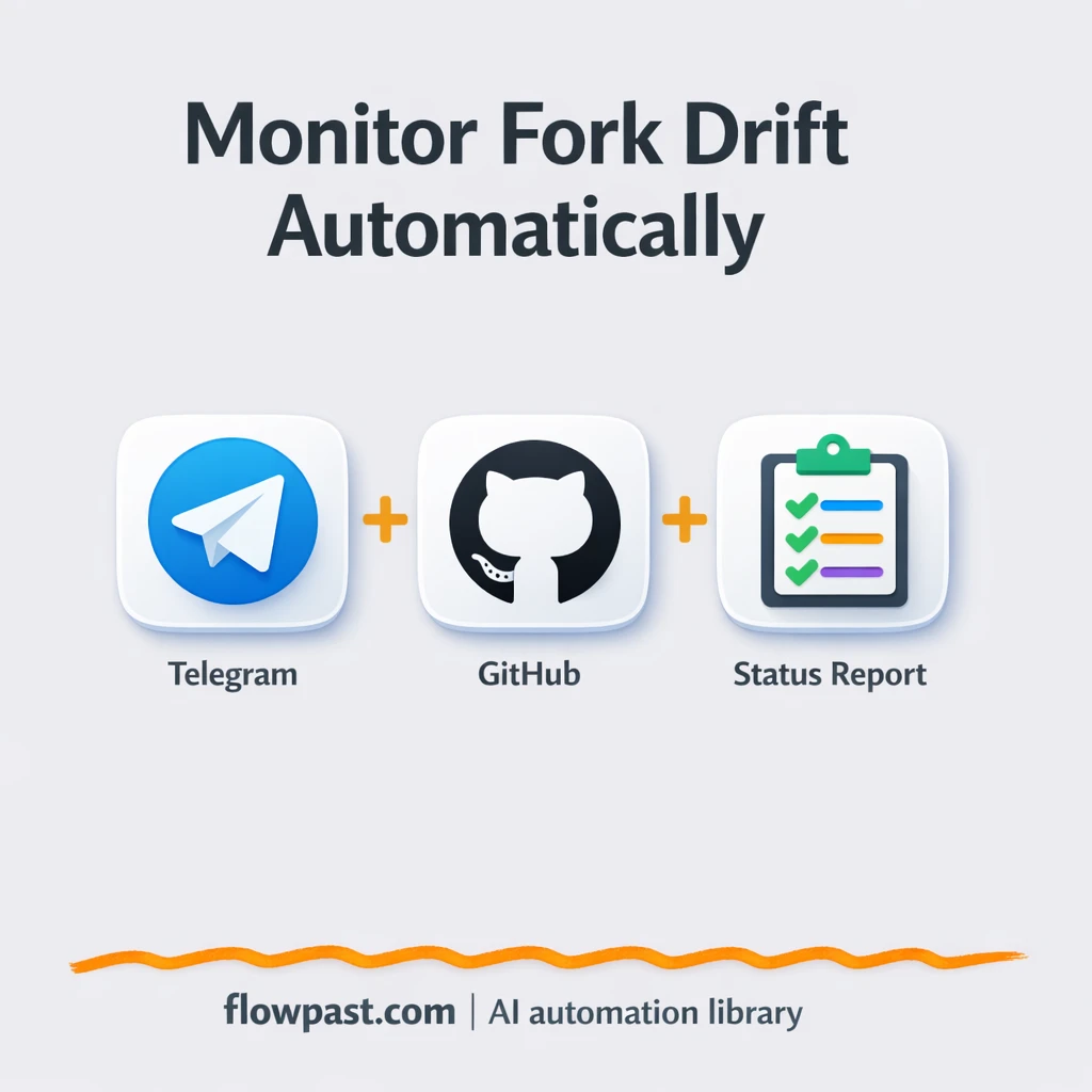 GitHub + Telegram: fork drift alerts you can trust - n8n workflow automation template