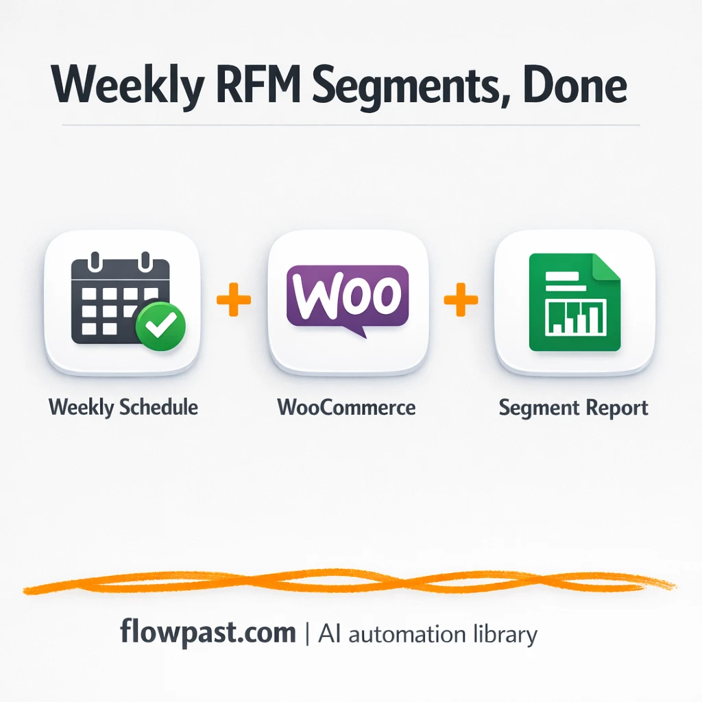 WooCommerce to Google Sheets, RFM segments ready - n8n workflow automation template