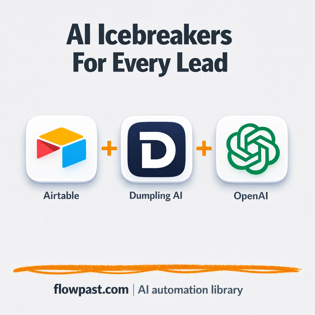 Airtable + GPT-4o: personalized cold emails ready - n8n workflow automation template