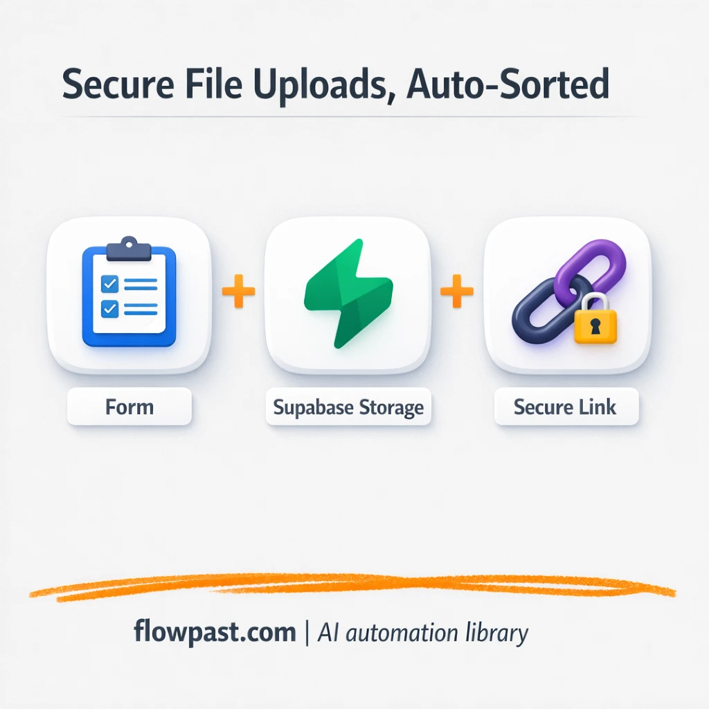 Supabase Storage + Slack: share secure file links - n8n workflow automation template
