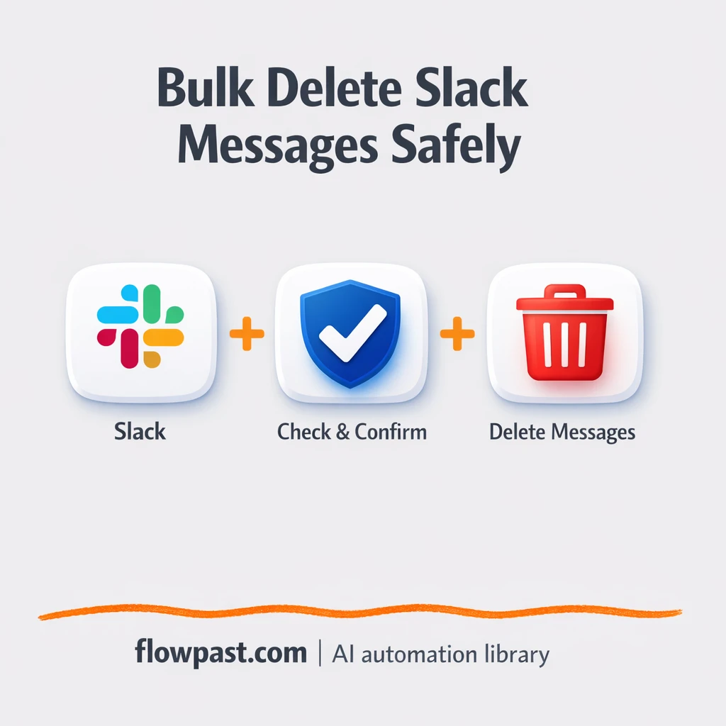 Slack cleanup bot, bulk delete with safe previews - n8n workflow automation template