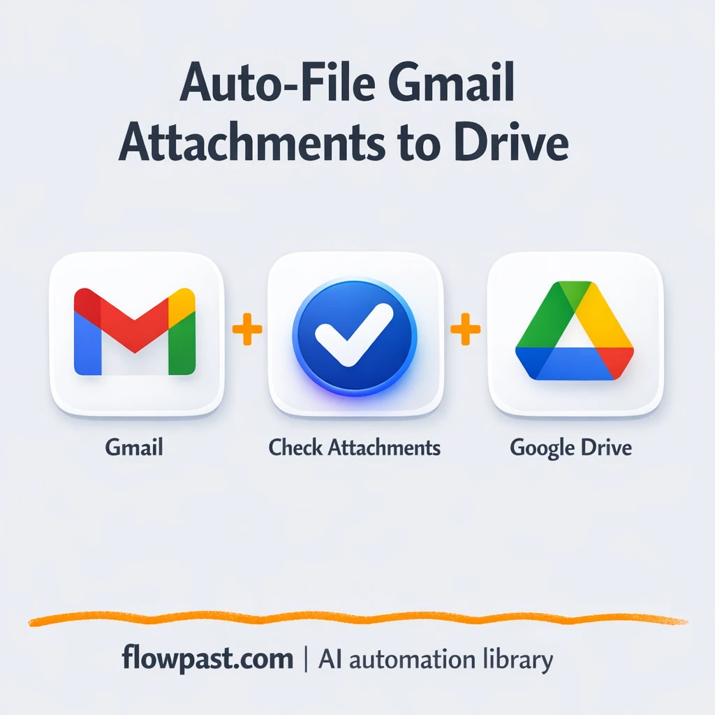 Gmail to Google Drive, attachments filed neatly - n8n workflow automation template