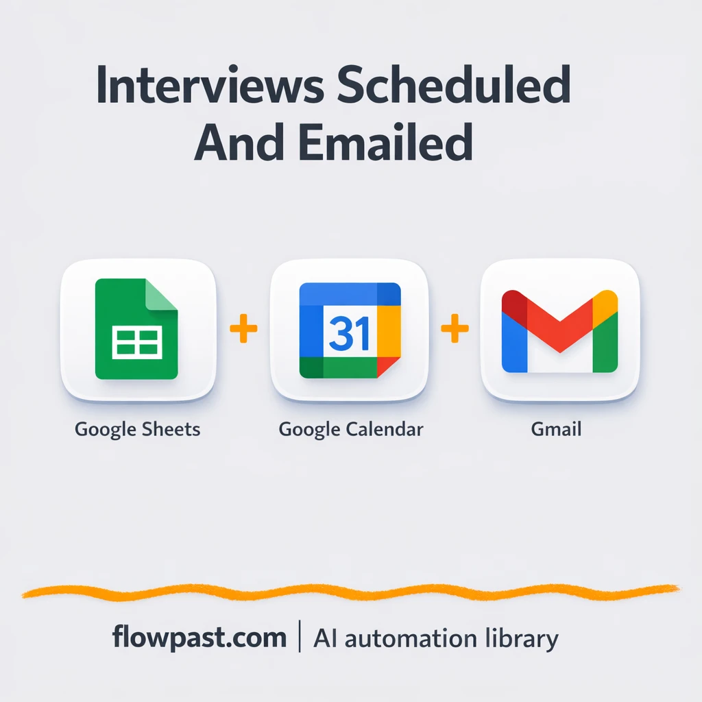 Google Sheets to Google Calendar, interviews booked fast - n8n workflow automation template