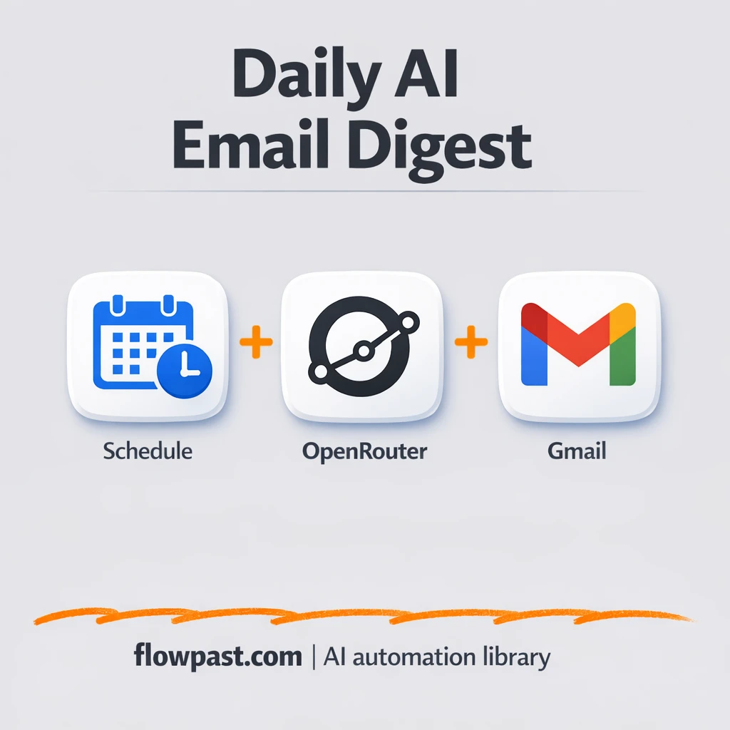 Gmail + OpenRouter: daily inbox digest on autopilot - n8n workflow automation template