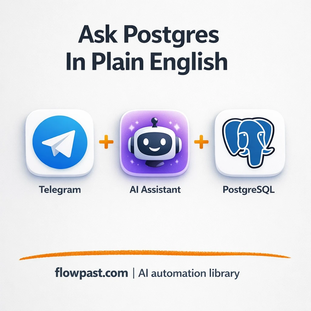 Postgres to Telegram, instant answers without SQL - n8n workflow automation template