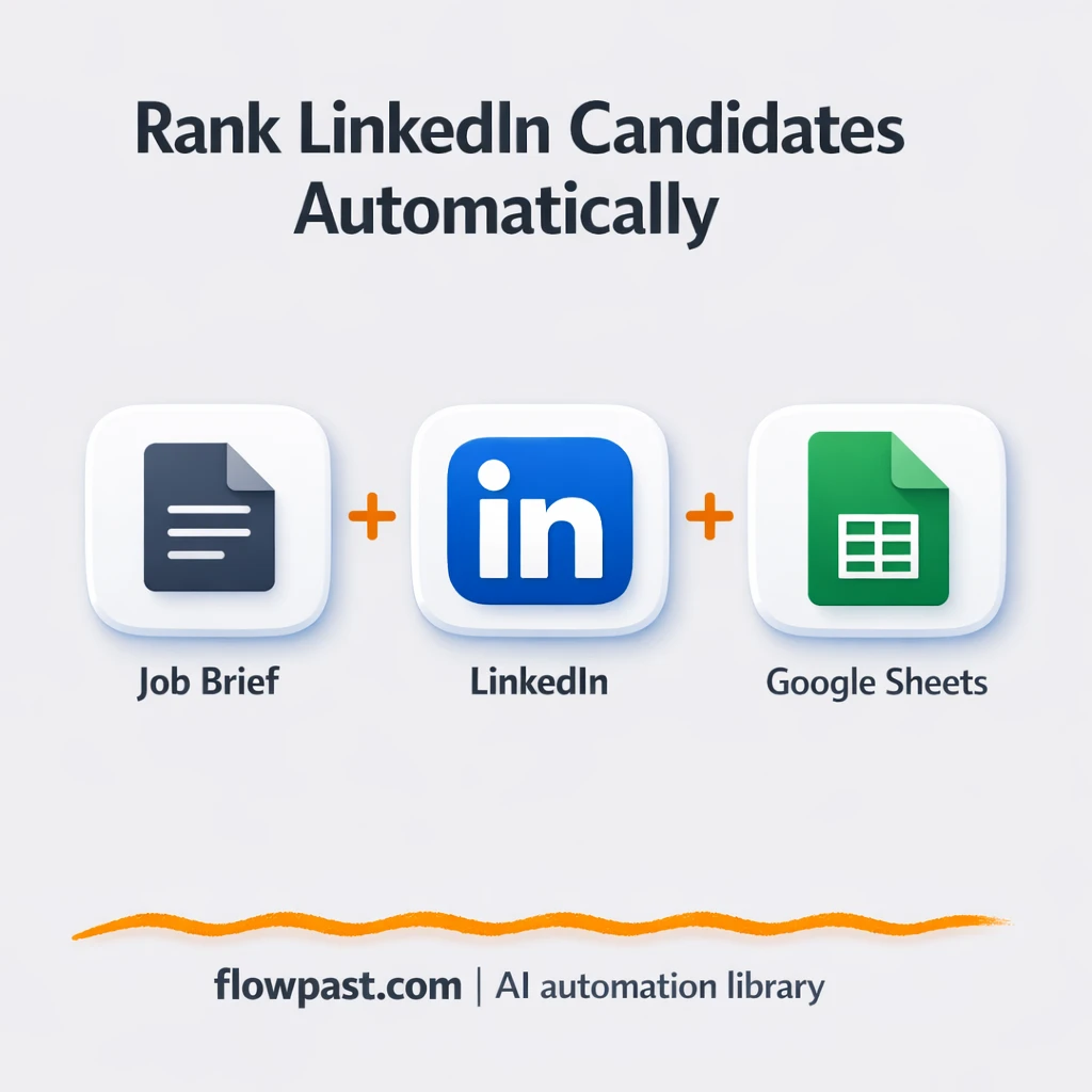 LinkedIn to Google Sheets, ranked candidate shortlists - n8n workflow automation template