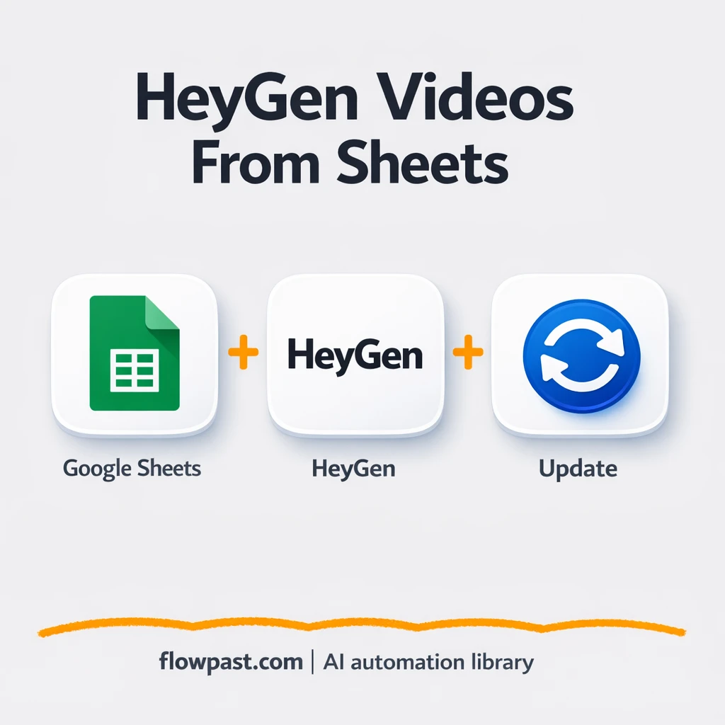 Google Sheets to HeyGen, video links logged for you - n8n workflow automation template