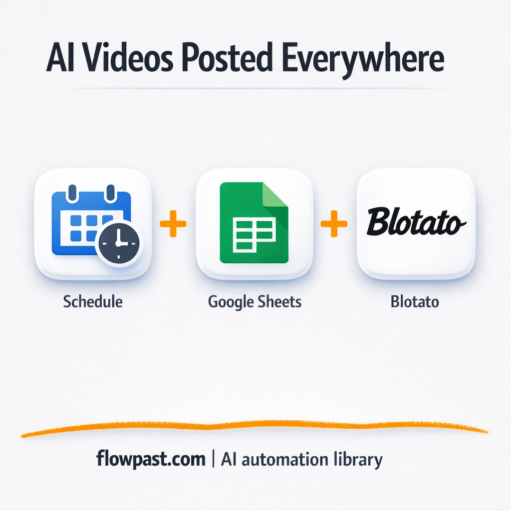 Veo3 + Blotato: daily videos posted for you - n8n workflow automation template