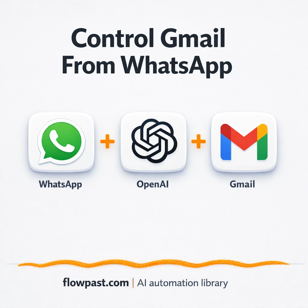 WhatsApp + Gmail: voice notes to sent emails fast - n8n workflow automation template