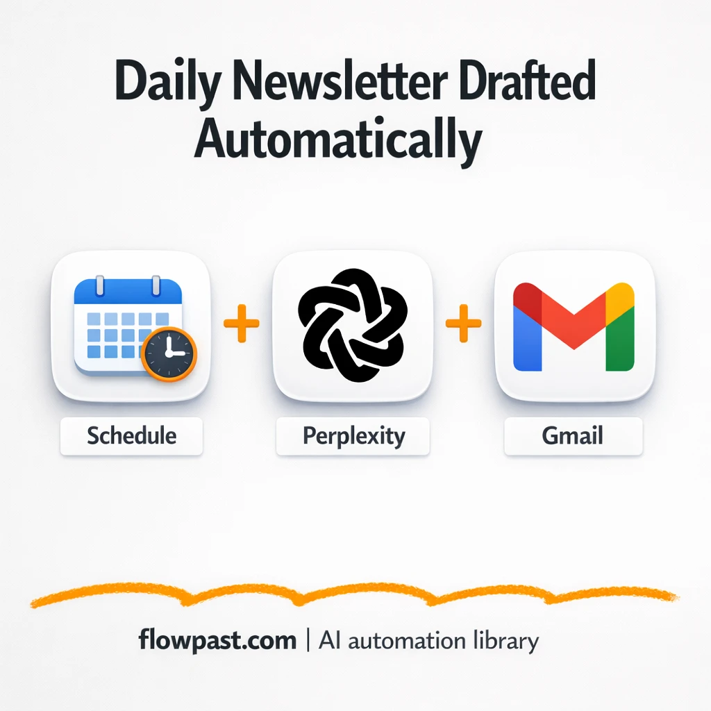 Perplexity to Gmail, newsletter drafts with citations - n8n workflow automation template