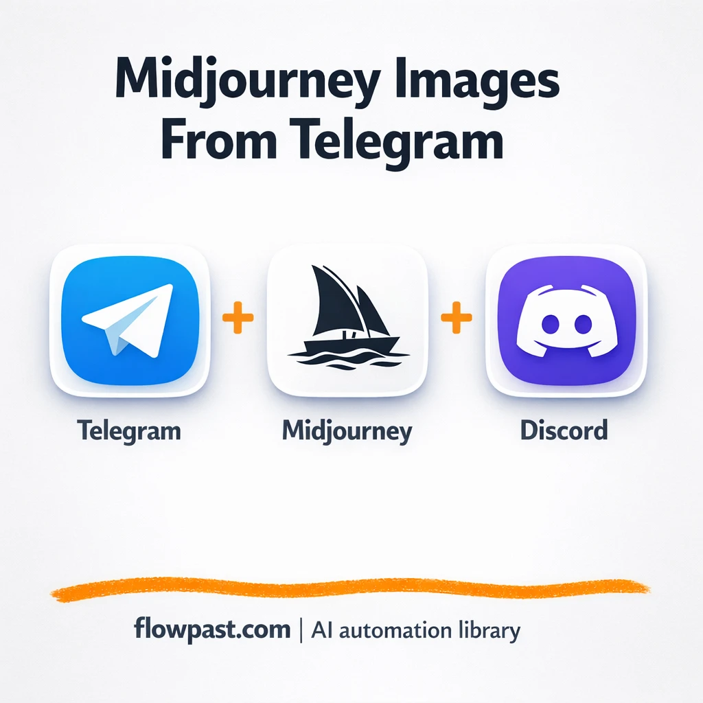 Telegram + Discord, Midjourney images tracked in chat - n8n workflow automation template