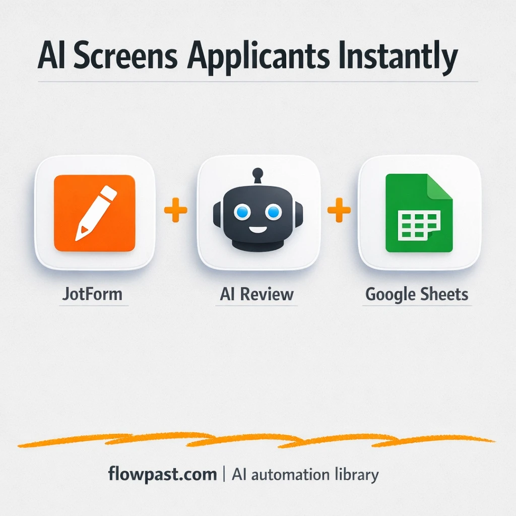 JotForm to Google Sheets, scored candidates ready - n8n workflow automation template