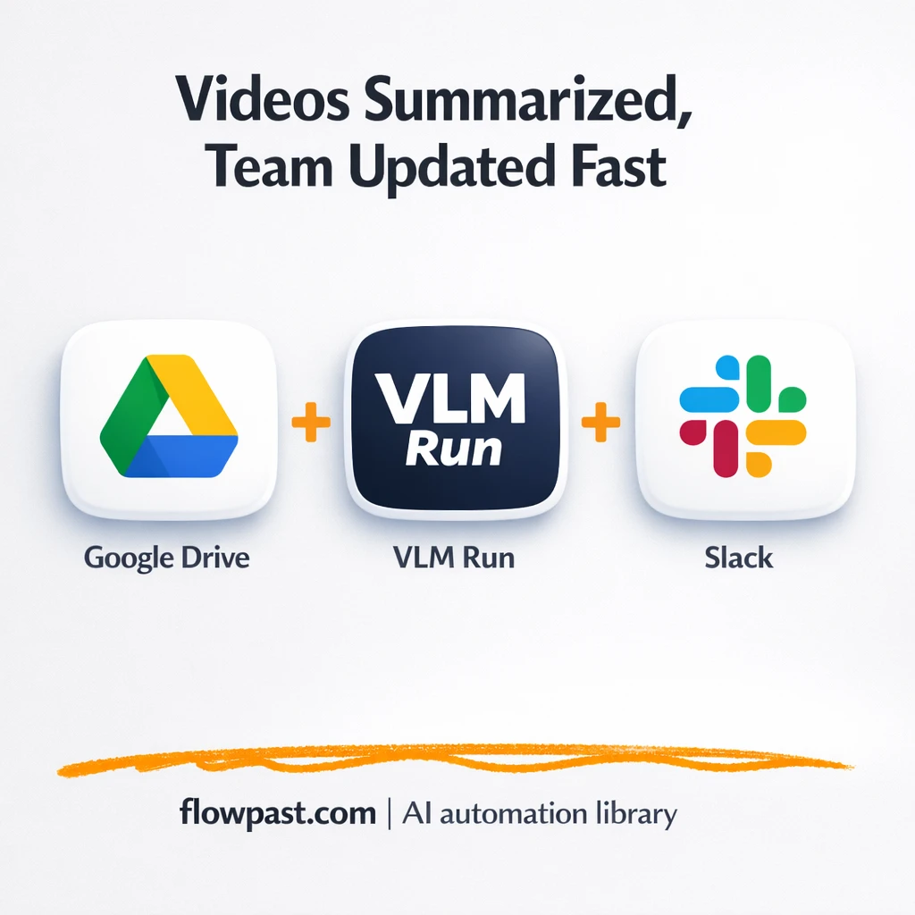 Google Drive to Slack, instant video takeaways - n8n workflow automation template