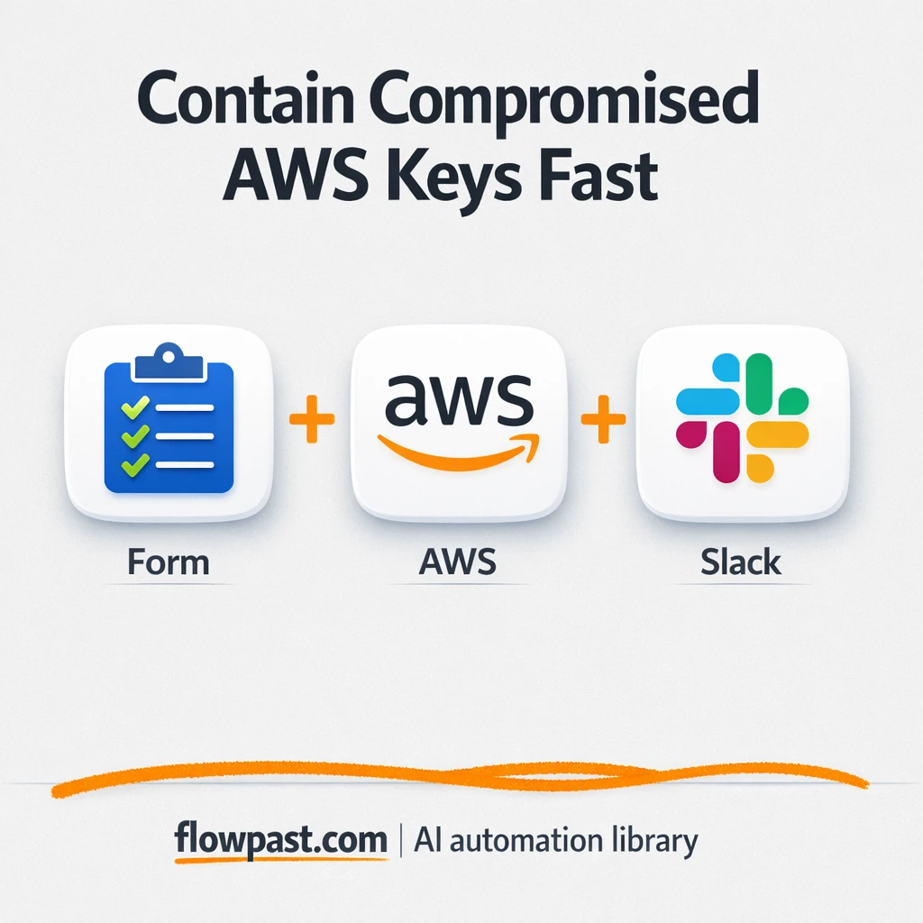 AWS IAM + Slack: fast key disable approvals - n8n workflow automation template