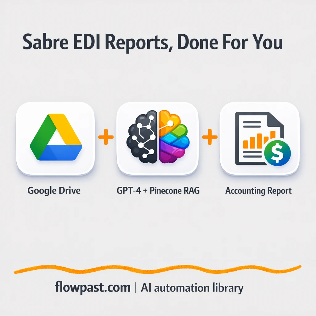 Google Drive to Google Sheets, clean EDI reports - n8n workflow automation template
