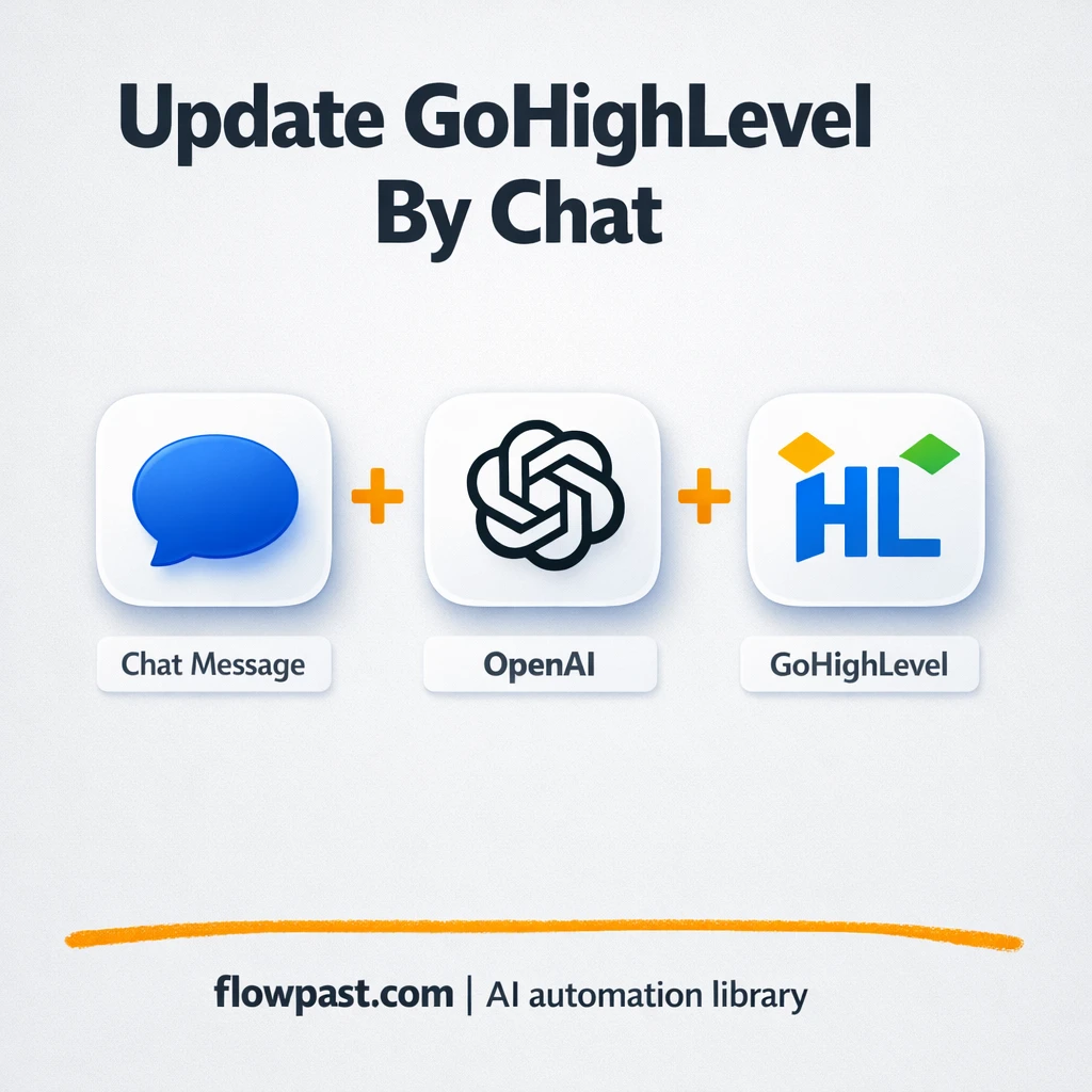 GoHighLevel + OpenAI: CRM updates by chat - n8n workflow automation template