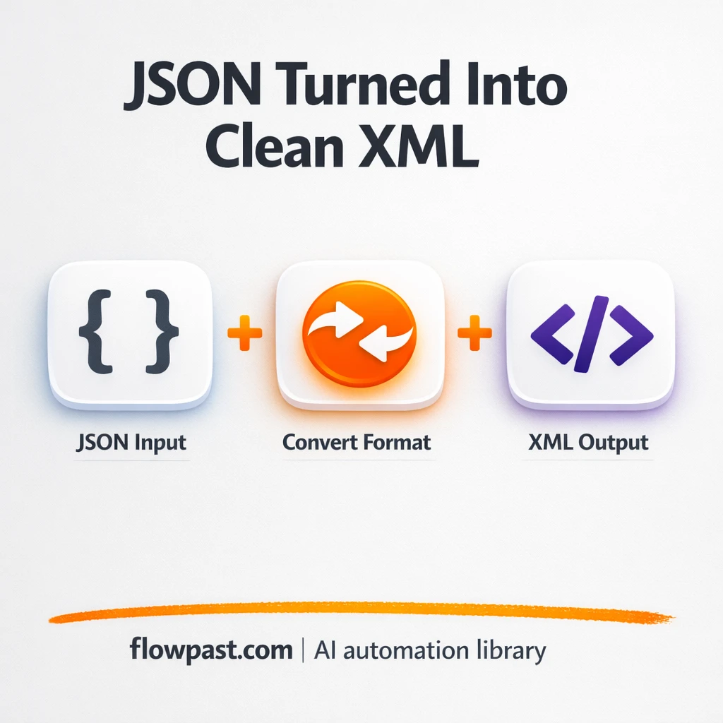 JSON to XML in Google Sheets, clean outputs fast - n8n workflow automation template
