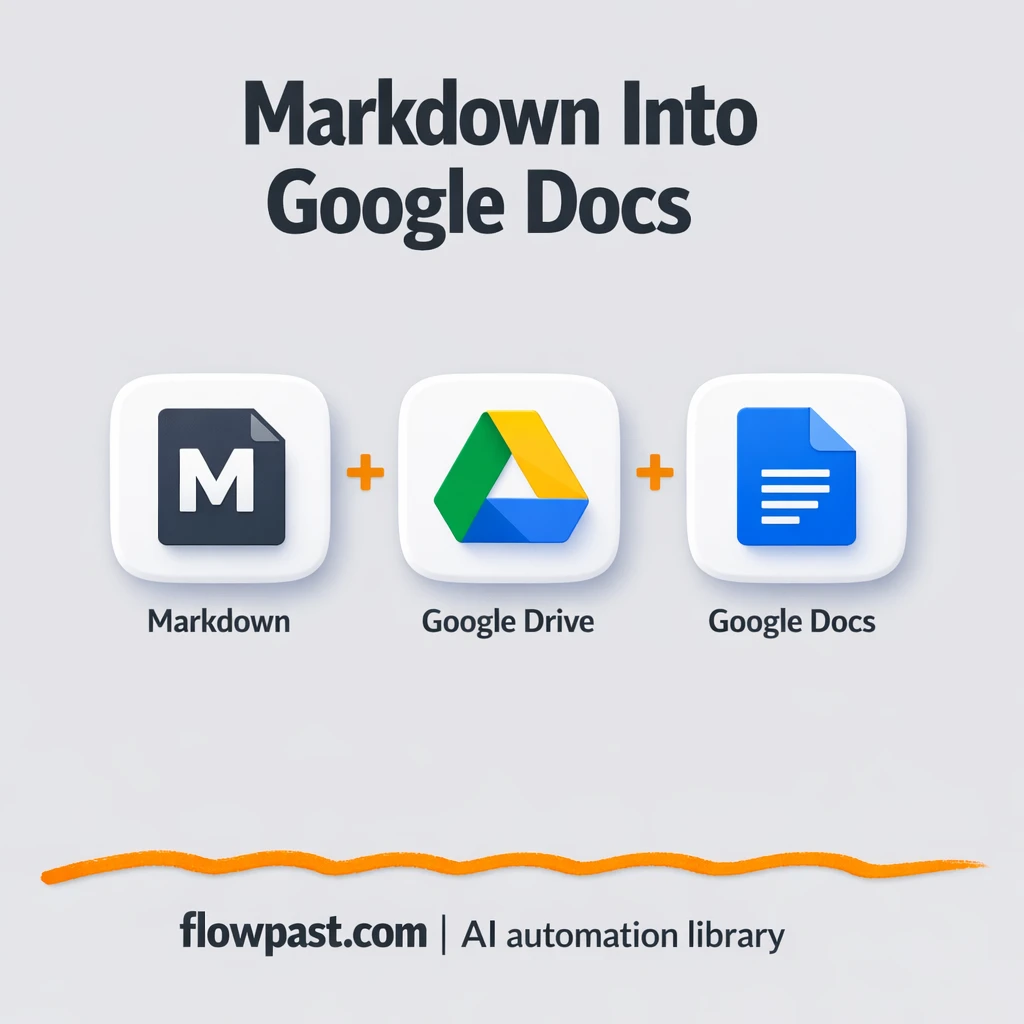Markdown to Google Docs, clean formatting preserved - n8n workflow automation template