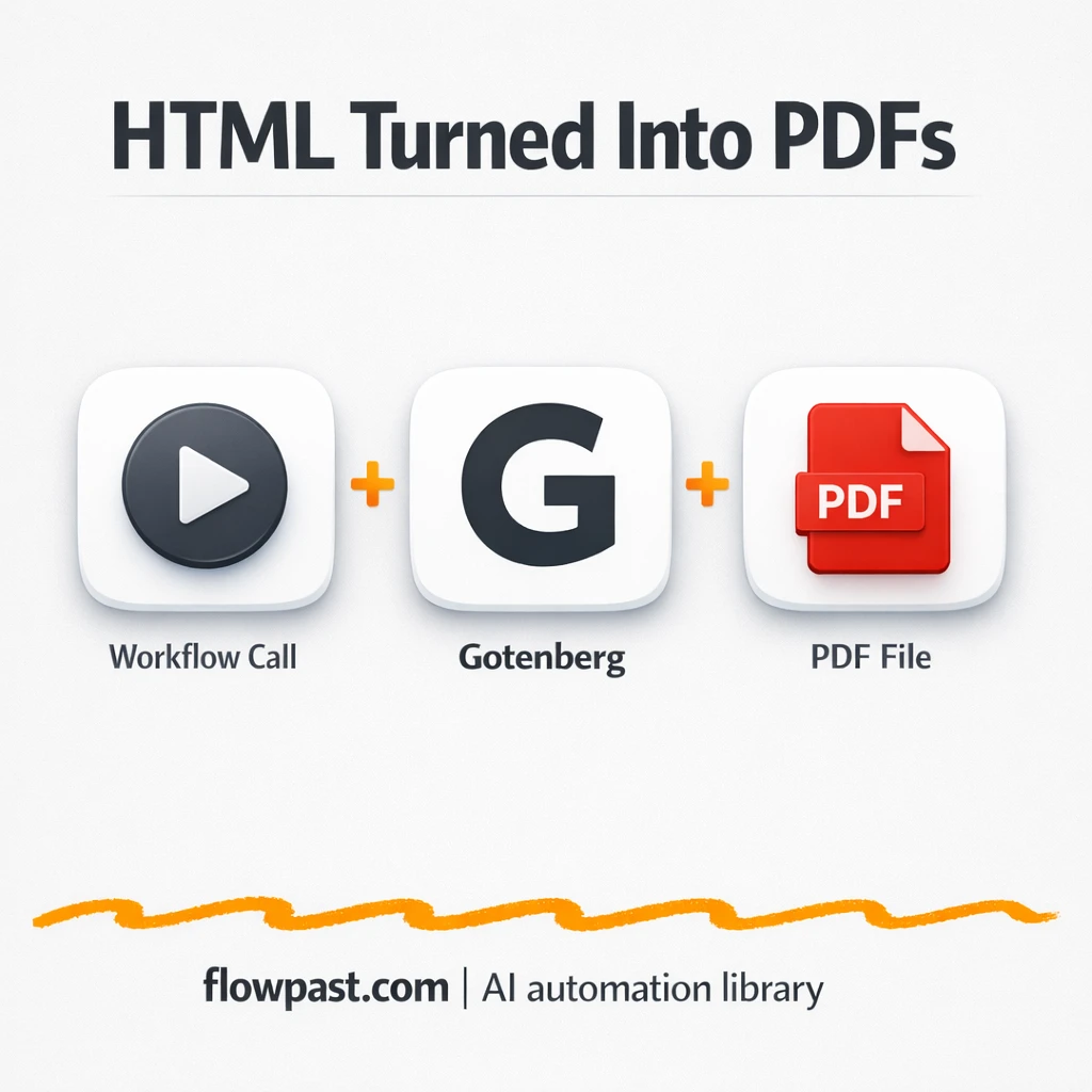Gotenberg to Google Drive, branded PDFs every time - n8n workflow automation template