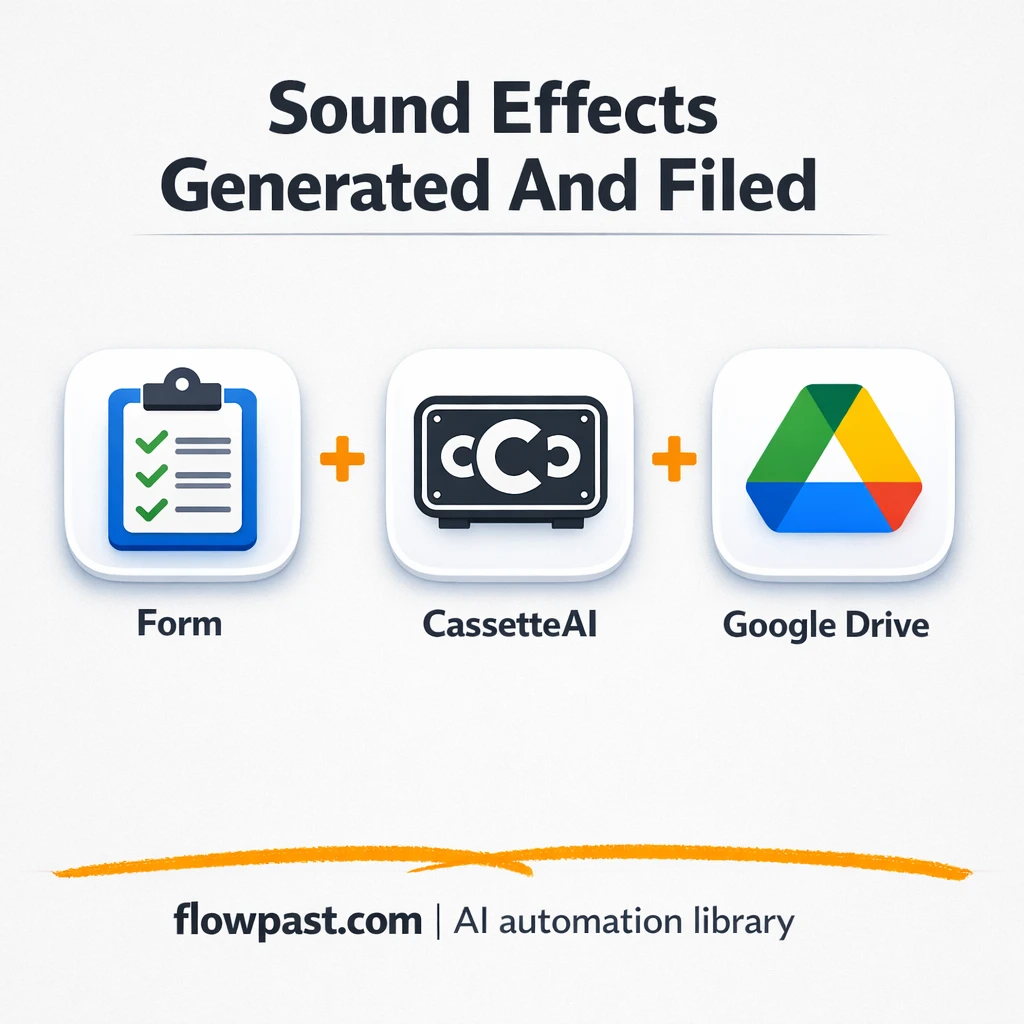 Fal.ai to Google Drive, sound effects stored neatly - n8n workflow automation template