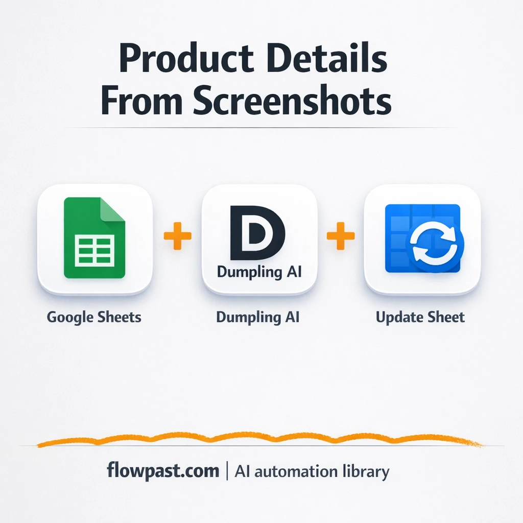 Dumpling AI to Google Sheets, product data captured - n8n workflow automation template