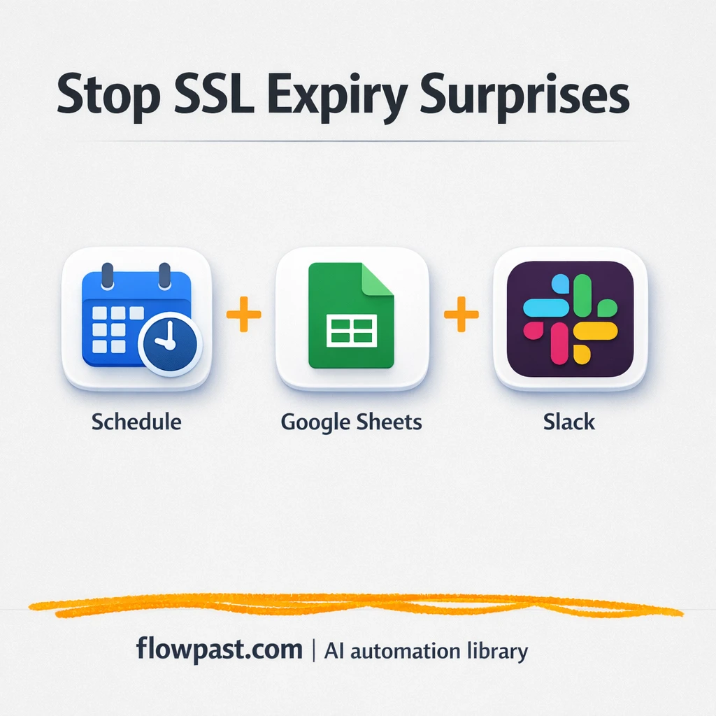 Google Sheets to Slack, SSL expiry alerts you trust - n8n workflow automation template